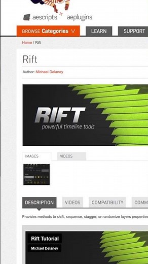 best free after effects plugins "Rift"