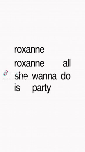Roxanne Roxanne, all she wanna do is party all night #roxanne #musicedit #lyrics #aestheticlyrics #nostalgic