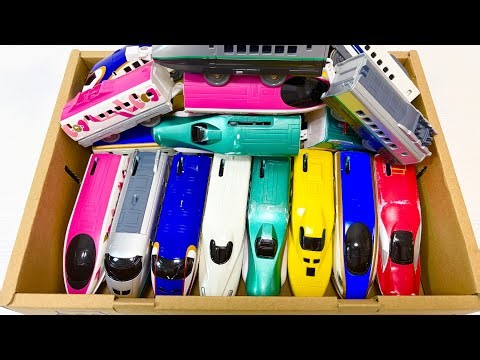 日本の電車と新幹線もおもちゃ。洗車場とサウンド駅のコースを走行です！Japanese Trains and Shinkansen Toys Run!