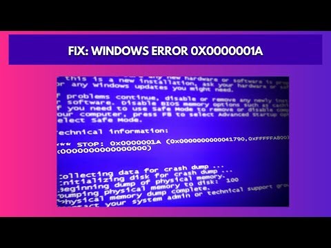 Fix Windows Error 0x0000001a