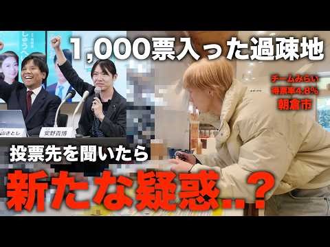 When we asked people in a depopulated area where Team Mirai received 1,000 votes how they voted, ...