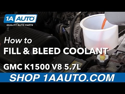 How to Drain Fill and Bleed Coolant 88-98 GMC K1500 V8 5.7L
