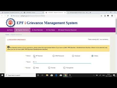 How to register grievance on EPFO portal?
