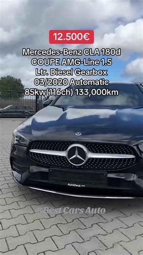 Prix : 12.500€ Mercedes-Benz CLA 180d COUPE AMG-Line 1.5 Ltr. Diesel Gearbox 03/2020 Automatic 85kw(116ch) 133,000km. Contactez uniquement sur Whatsapp afin d'avoir une réponse rapide : 33 7 54 05 04 09 #auto #automobile #occasion #mercedesbenz