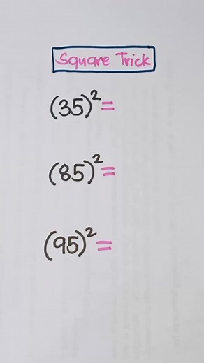 Part 140: Square Tricks | Math Tricks Tutorial 💯✅😱 #math #mathematics #mathtricks #MathTricksTutorial #reels #reelsvideo #reelsviral #mathreview #reelsfb #tutorial #viral #viralreels Follow for MORE Videos! | Math Tricks Tutorial
