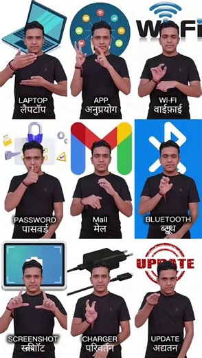English-Hindi Learn Indian deaf sign language 🇮🇳