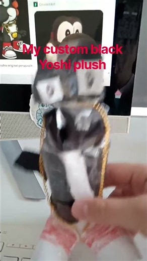 my custom black Yoshi plush