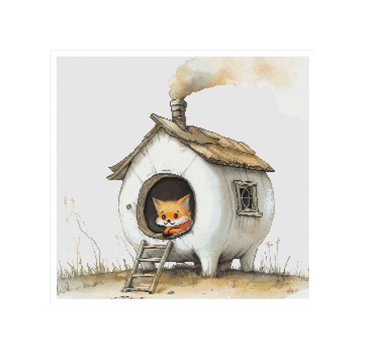 Foxes Cross Stitch, Fox Cross Stitch, Forest, Autumn Pattern, Fox, Cross Stitch, Fox Pattern, House Pattern, Children's, for Kids, Cute - Etsy