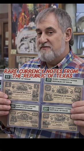 Rare currency notes from the republic of Texas #pawnstars#antique#collection#USA#collecting
