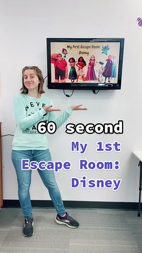 My 1st Escape Room: Disney! Aimed for ages 5-9. While it’s a fun game, it’s a great opportunity to practice critical thinking skills, teamwork, communication, and problem solving! #library #librarytiktok #librariesoftiktok #escaperoom