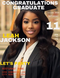 School Graduation Announcement| Magazine Cover| Graduation Invitation - Etsy Canada