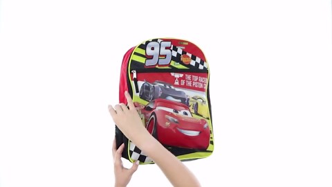 Disney Cars Backpack Top Racers Lightning McQueen 16" School Bag