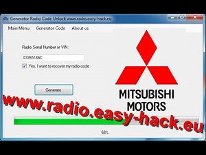 How To Unlock Mitsubishi Radio Code - Mitsubishi Radio Code Generator