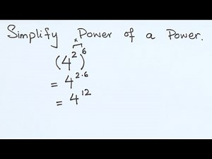 How to Simplify power of a power - Easy Method