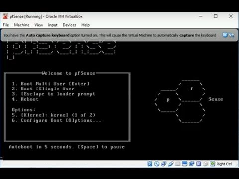 pfSense installation and setup demo (VirtualBox)