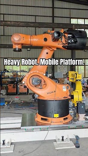 Heavy-Duty Robot on Linear Track Platform#track #rail #railsystem #tracksystem #evsrobot #factory