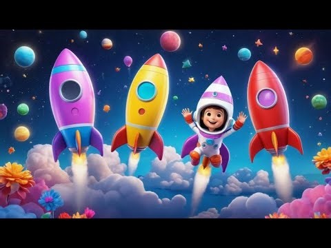 ABC in the Sky Rockets | Fun Alphabet Nursery Rhyme Song for Kids to Learn , Space, and Counting