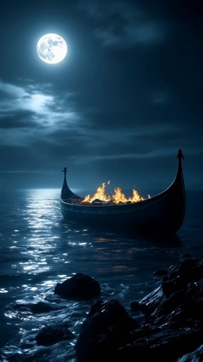 Viking, Funeral, Loop. Free Stock Video