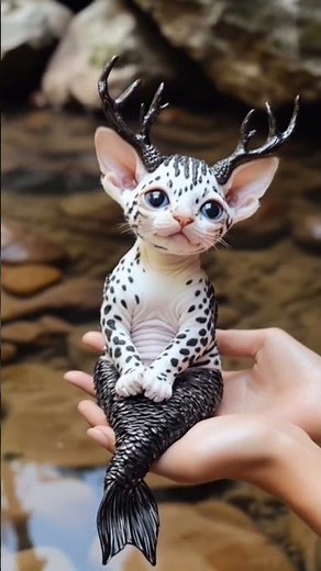 Amazing Cat Queen! 🧜‍♀️🦌 The Most Magical Mermaid Cat with Antlers | Fantasy Creature