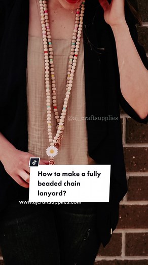 How to Make a Fully Beaded Chain Lanyard Tutorial
