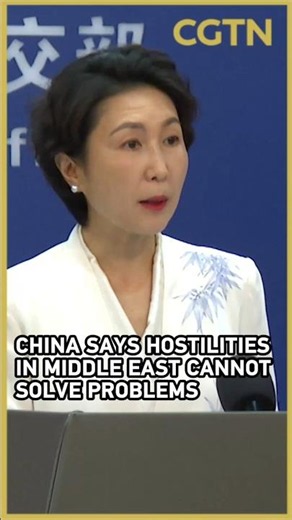 China says hostilities in Middle East cannot solve problems