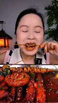 My favorite fried skewers are here! Enoki mushrooms, crispy pork belly, and gluten #shorts #food