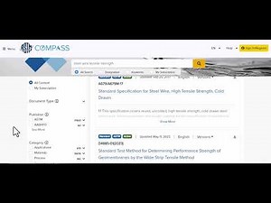 ASTM Compass Standards Search Tutorial