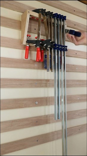 French Cleat Clamp Rack Idea #woodworking #diy #ToolStorage #GarageOrganization | Mr.Stukov