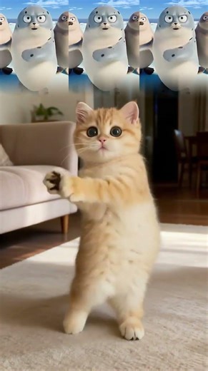 Cute Kitty Dancing #FunnyPets#KittenDance#CuteCats#CatShorts#CuteKittyDanceCrew