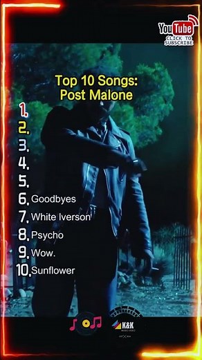 Top 10 Post Malone Songs 🎤🔥 | How Many Do You Know? #shorts