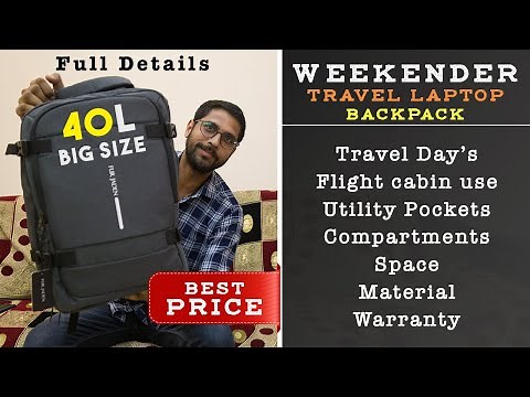 Best Budget Travel Laptop Backpack || FUR JADEN 40L || Full Detail Review