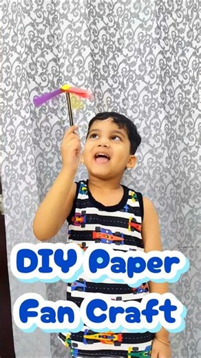 DIY Paper Fan Craft 🪭 | #shorts #papercraft #fan