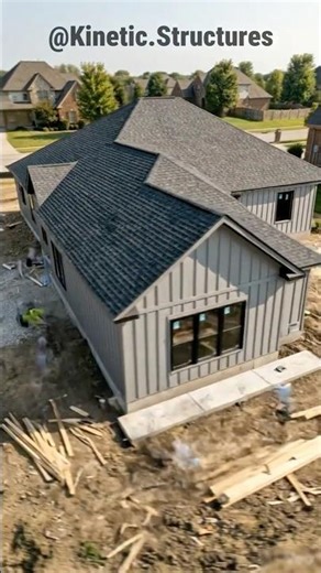 Satisfying Wood Framing & House Build from Ground Up 🪵 #asmr #diy #shorts