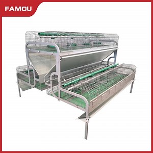 [Hot Item] Famou Commercial Rabbit Farming Cage Long-Term Use a Type Stackable Rabbit Cages with Trays