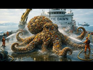Rescue Team Saves Giant Octopus From Giant Brain Coral, Polar Sponge and Barnacles #TOTO100