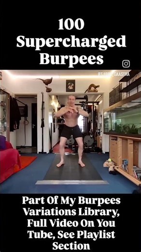#8 100 Supercharged Burpees | 600 Pushups, 400 Squats | Burpees Variations Library #dutchdestroyer