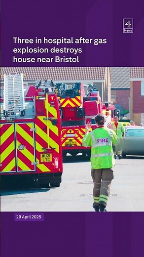 Three in hospital after gas explosion destroys house in Bristol
