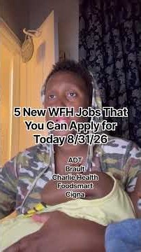 5 New WFH Jobs That You Can Apply for Today 8/31/26 #workfromhome