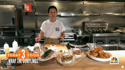 Chef May Chow, owner of popular Hong Kong restaurants Little Bao and Happy Paradise, teaches Hoda and Jenna how to make delicious dumplings. | TODAY with Jenna & Sheinelle