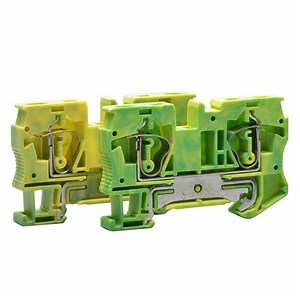 [Hot Item] St PA66 Spring Type 6mm2 Grouding Earth Clamp DIN Rail Terminal Blocks