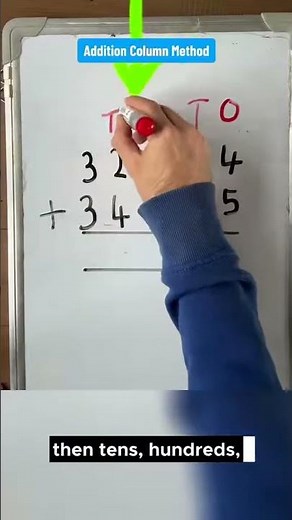 How to Use Addition Column Method #Maths