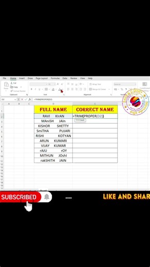 🔥 Fix Mixed Case Names in Excel Instantly! Excel PROPER Formula ⚡