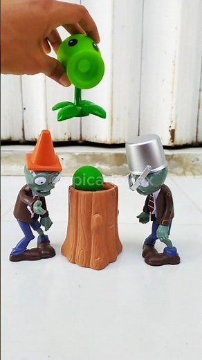 unboxing and Review: Plants vs zombies, PeaShooter vs conehead BucketHead zombie Fun Toys ASMR VIDEO