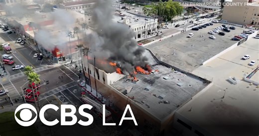 San Bernardino County firefighter injured battling fire at vacant commercial building