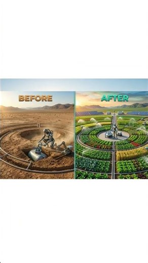 Autonomous Humanoid Robot Creating Circular Smart Farm from Barren Land