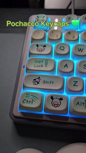 Replacing Keycaps of Aula F75 Keyboard with Pochacco 💚