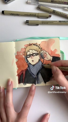Tsukishima Kei Anime Art Techniques and Materials