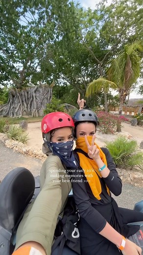 Yasmin Basi on Instagram: "gotta show our future kids they had lit parents yk.. 🤣 this was such a fun day of our trip we rode ATV’s in the local area, swam in a cave, & learned about Dominican culture 🕺🏼"
