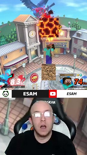 Just Minecraft Steve doing Minecraft things #smashbros #nintendo #pandaglobal #twitch