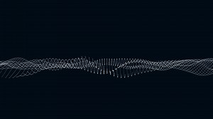 Download Abstract dynamic particle wave of lines. Futuristic glowing particle lines digital background for free